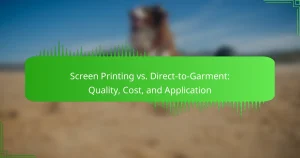 Screen Printing vs. Direct-to-Garment: Quality, Cost, and Application