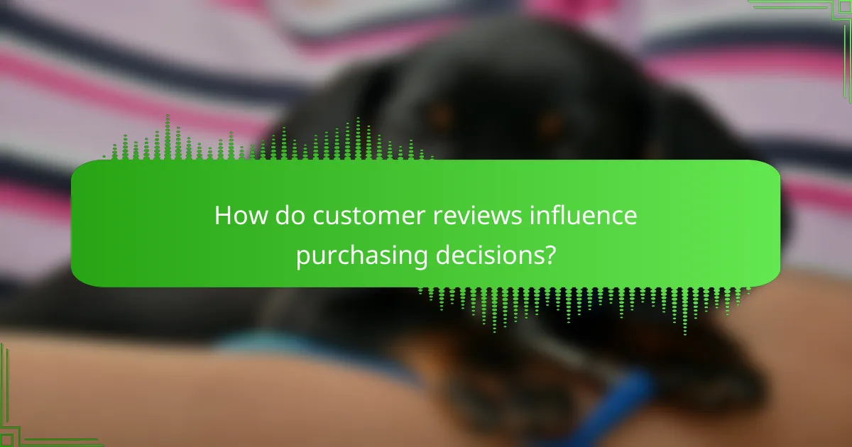 How do customer reviews influence purchasing decisions?