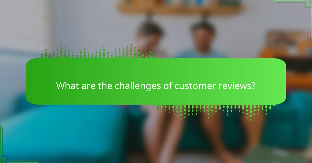 What are the challenges of customer reviews?